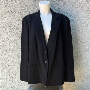 Vintage Talbots Black Women's Blazer Suit Jacket Coat Classic Career Office